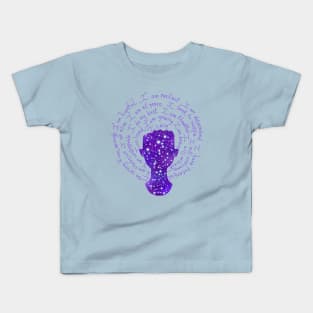 Night Galaxy Positive Affirmations Female Silhouette Kids T-Shirt